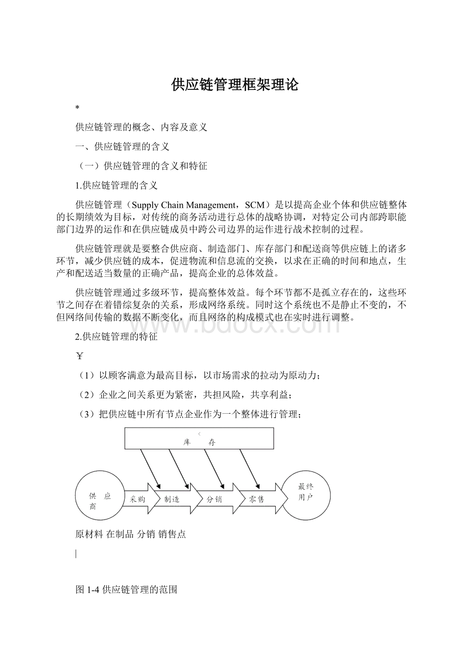 供应链管理框架理论Word格式.docx_第1页