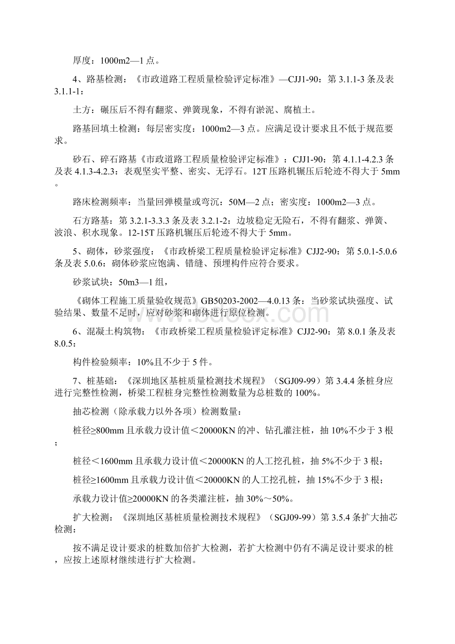 深圳市龙岗区市政工程常用质量检验标准及施工资料整理指南Word格式文档下载.docx_第2页