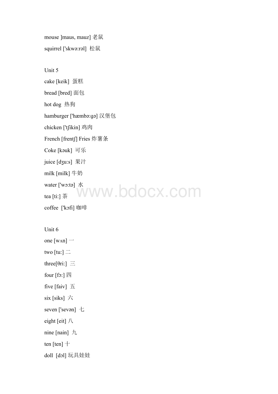 人教版PEP小学英语单词表按年级电子教案.docx_第3页