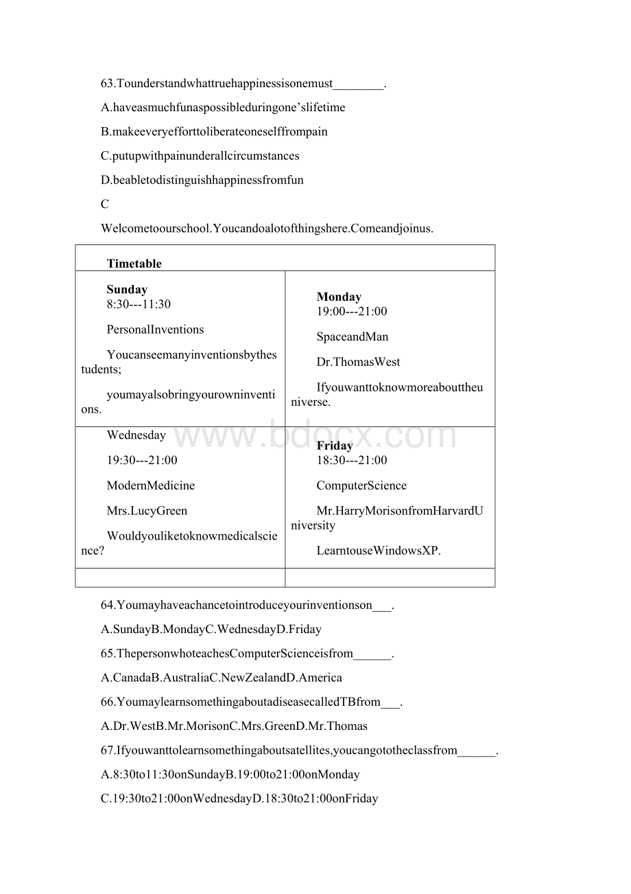 福建师大二附中高一下英语阅读练习解析Word文件下载.docx_第3页