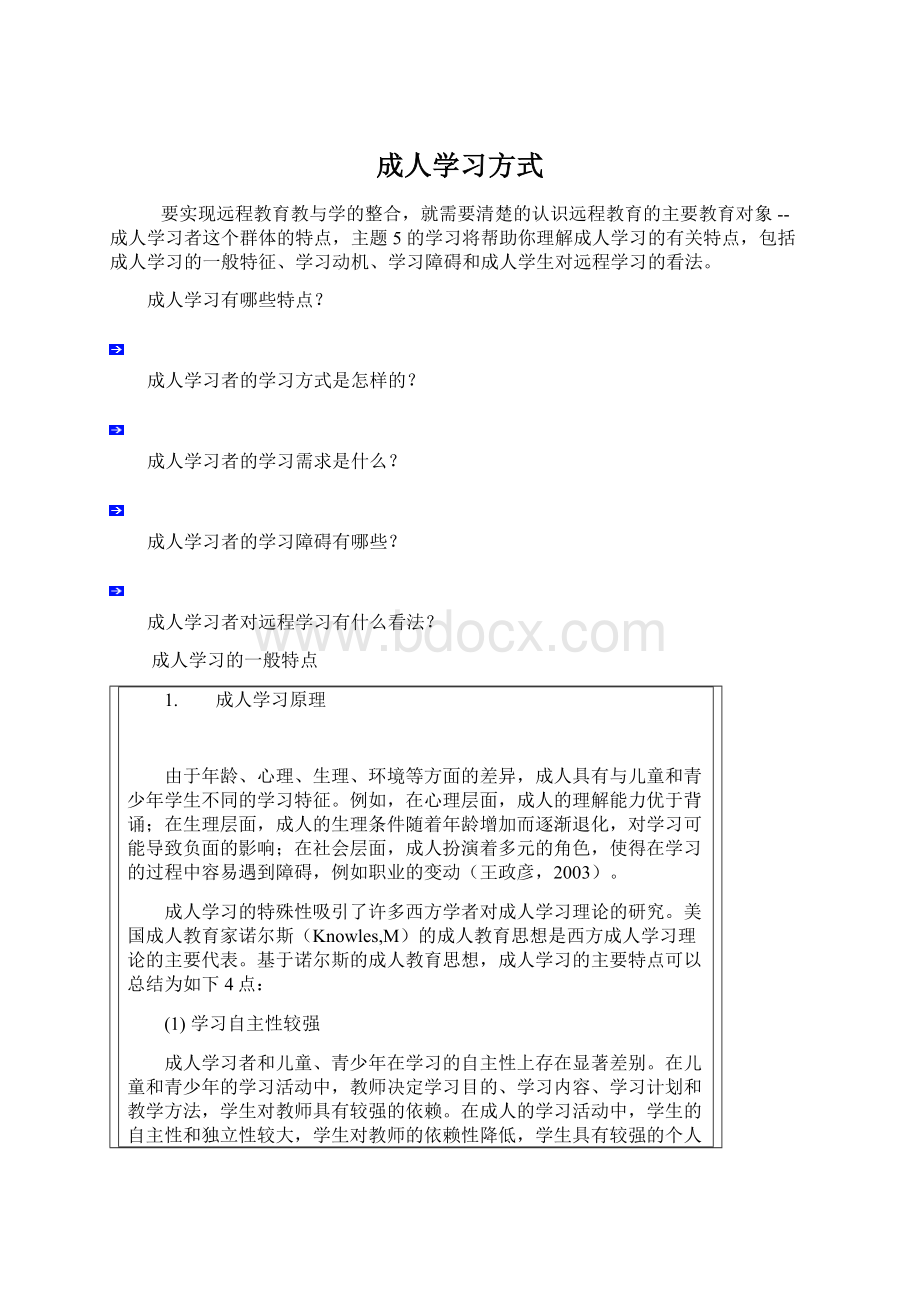 成人学习方式.docx_第1页