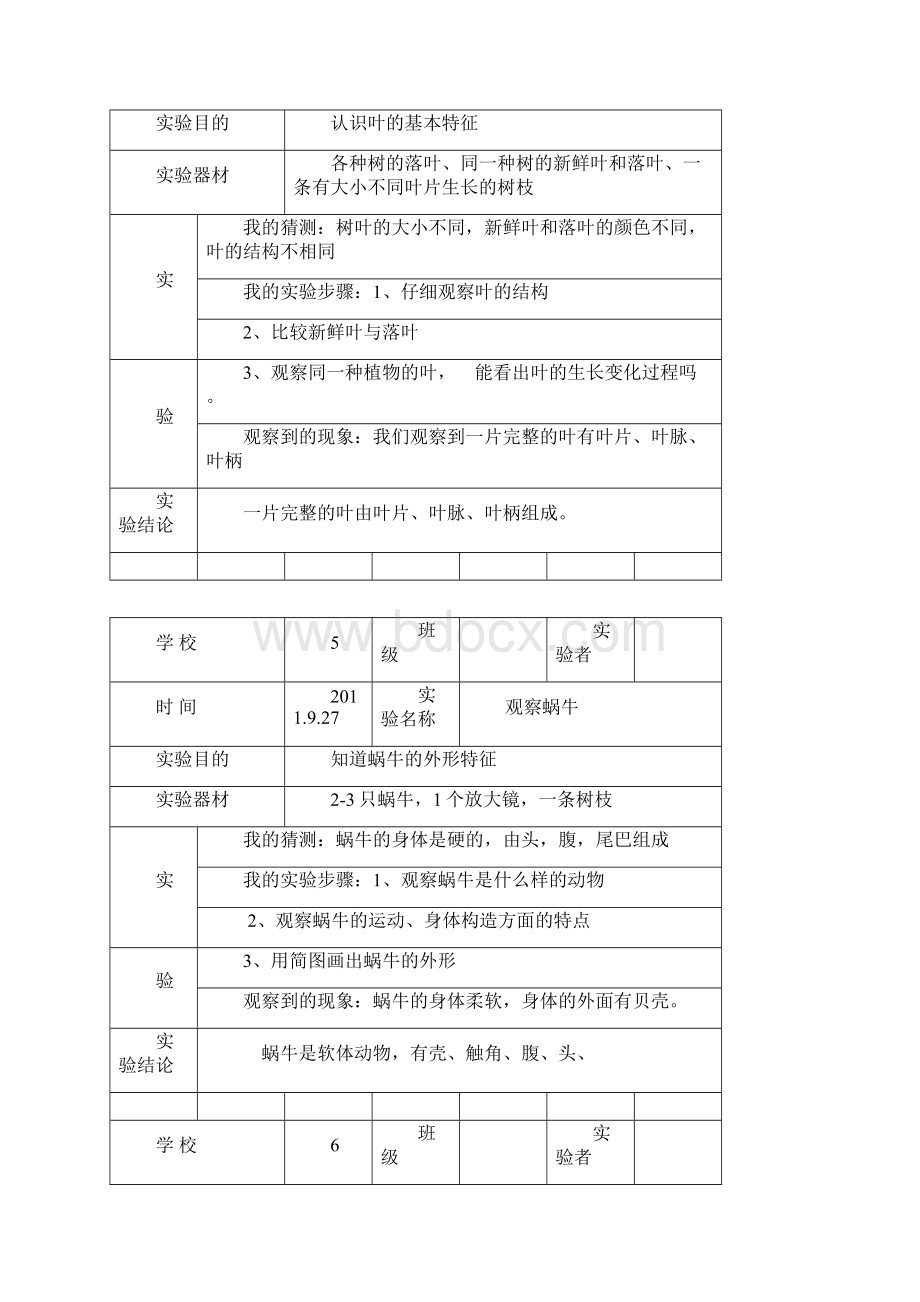 教科版三年级上册科学实验报告单.docx_第3页