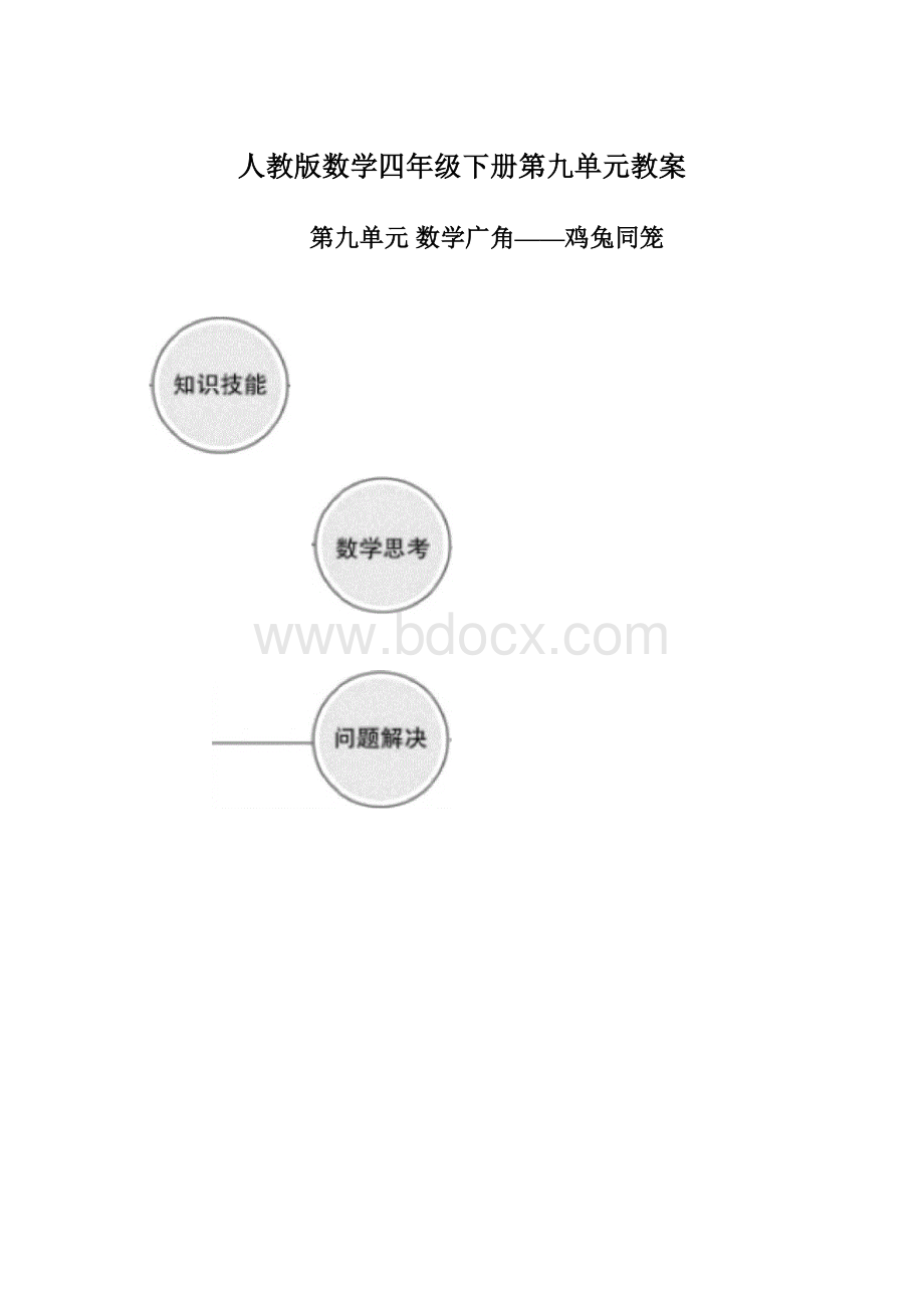 人教版数学四年级下册第九单元教案.docx_第1页