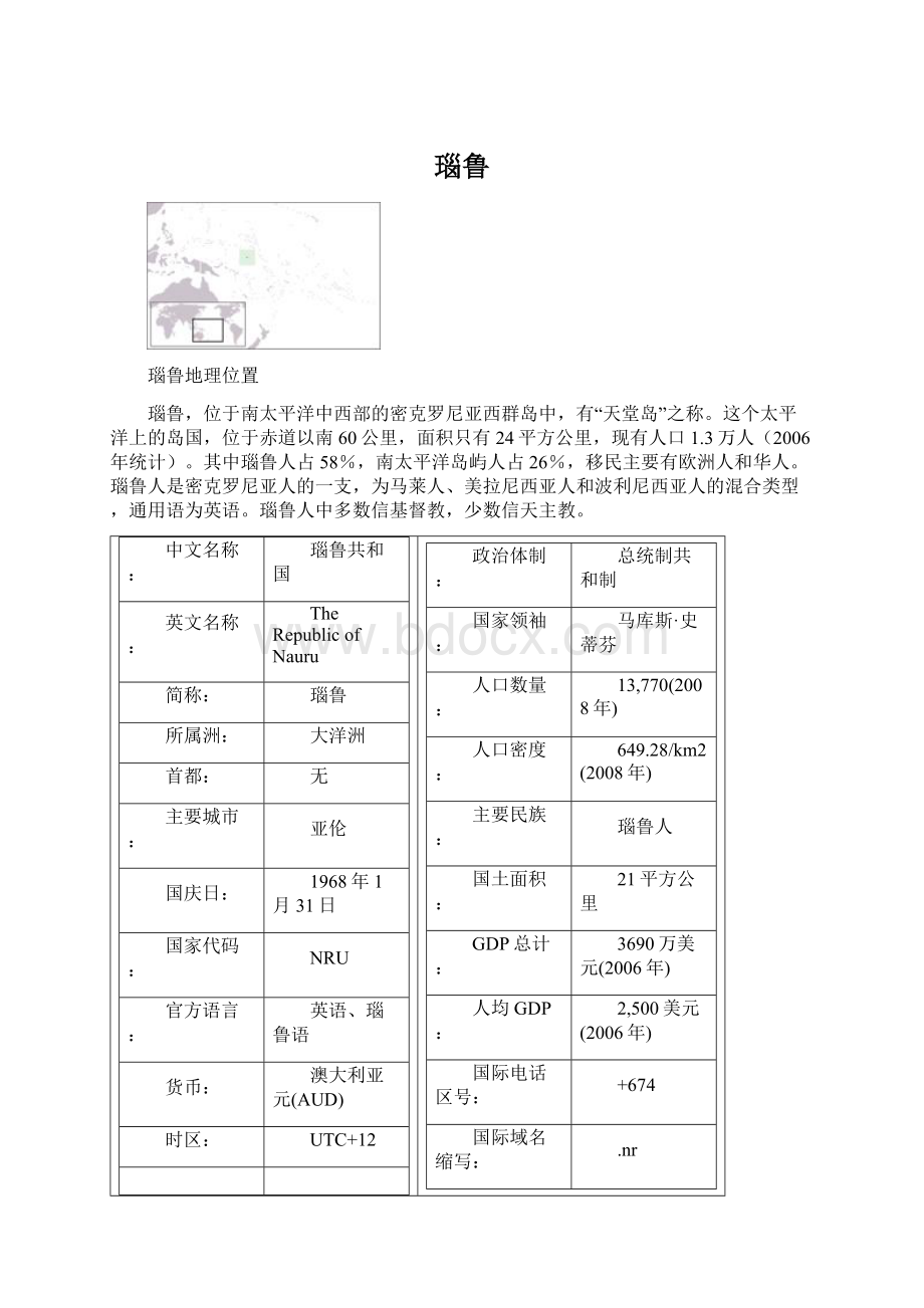 瑙鲁文档格式.docx