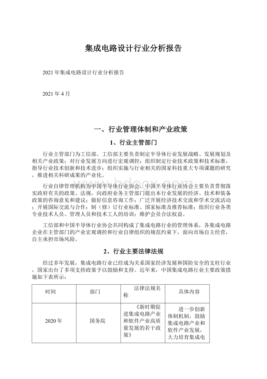 集成电路设计行业分析报告.docx