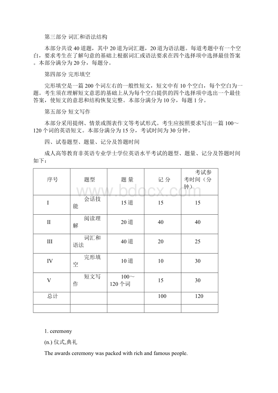 成人高等教育学士学位英语水平考试大纲非英语专业文档格式.docx_第3页