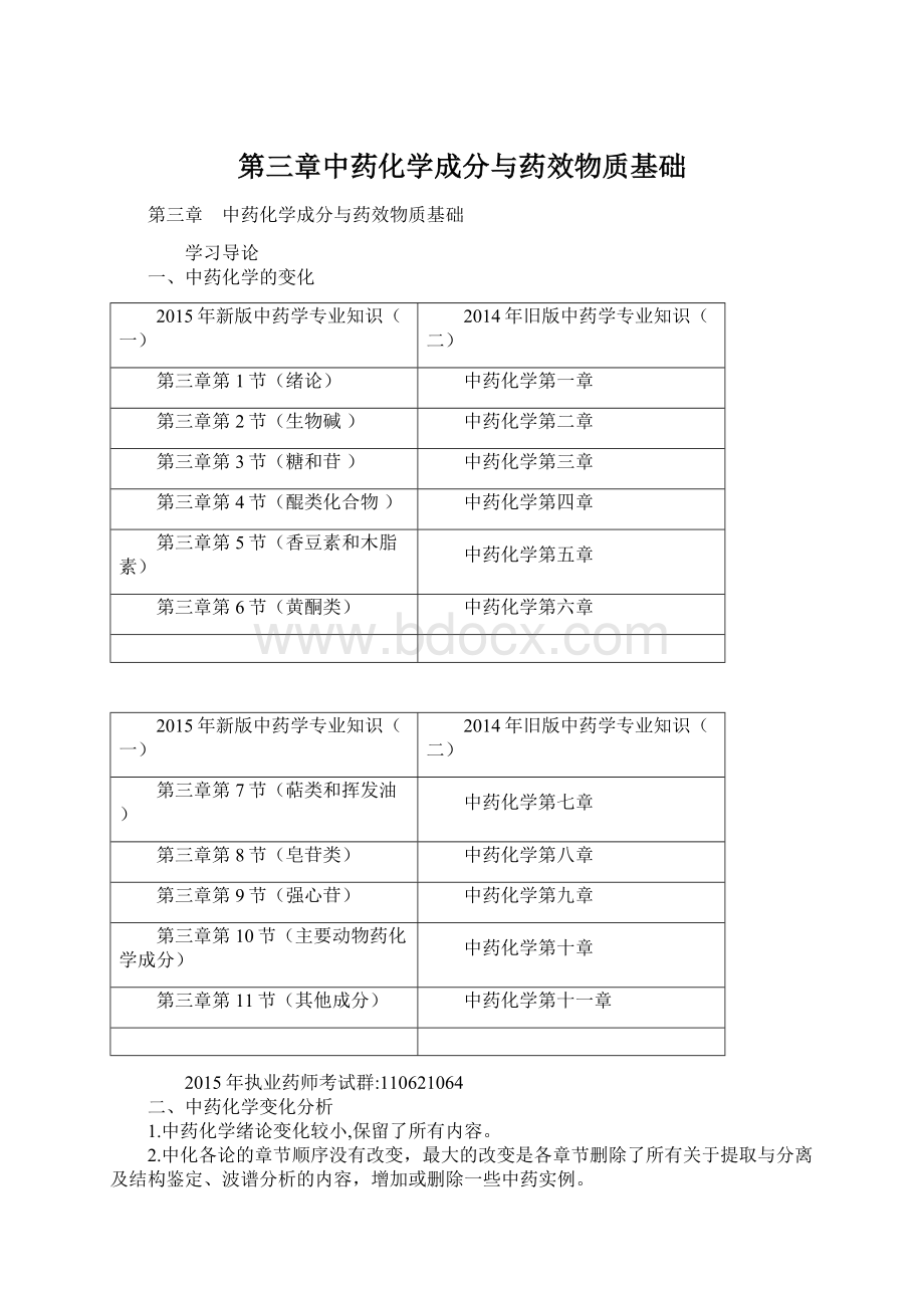 第三章中药化学成分与药效物质基础.docx_第1页