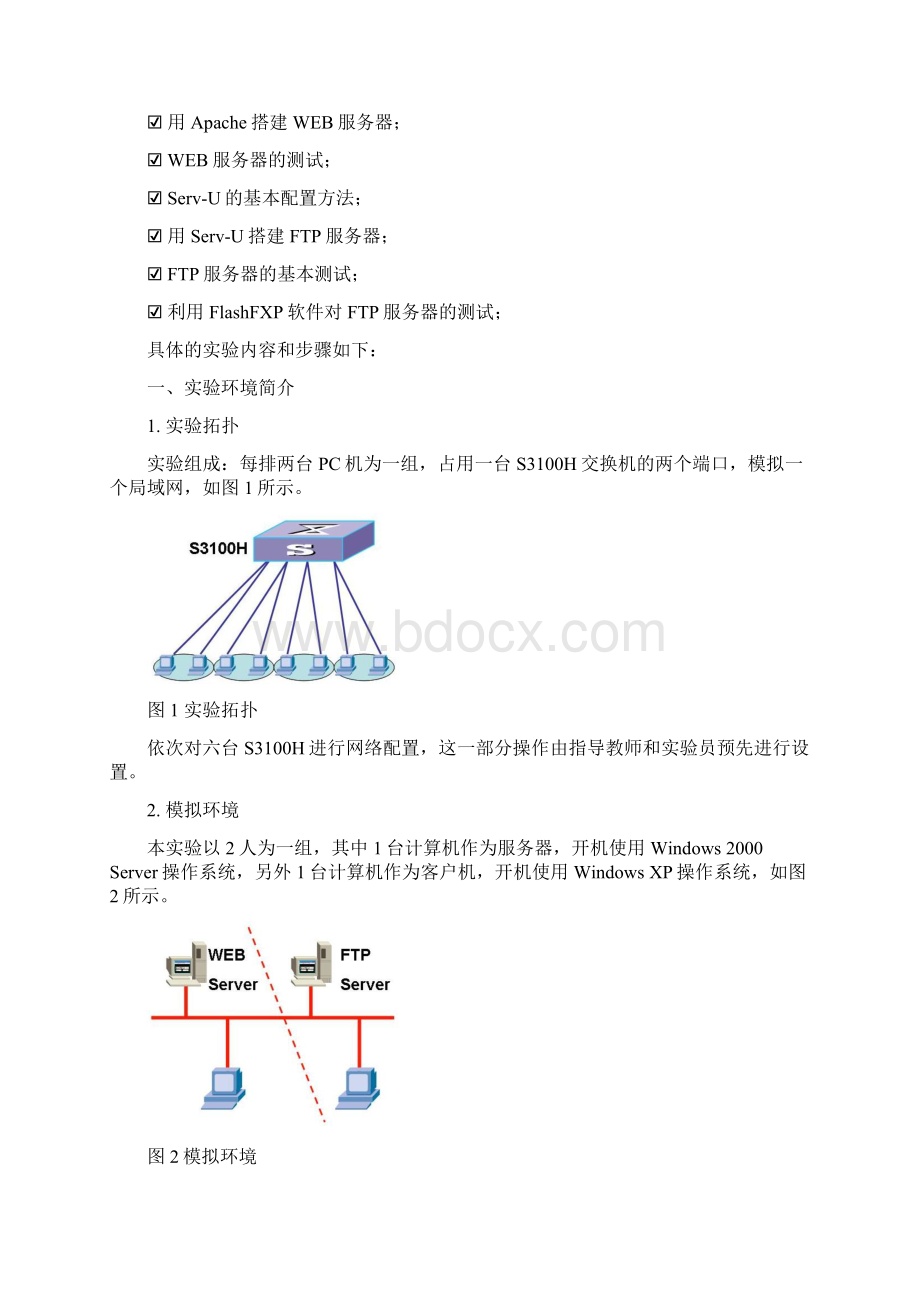 实验二 WEB和FTP服务器的搭建.docx_第2页