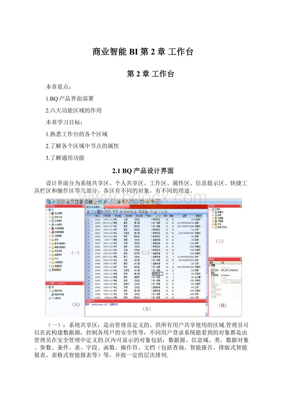 商业智能BI第2章 工作台.docx_第1页