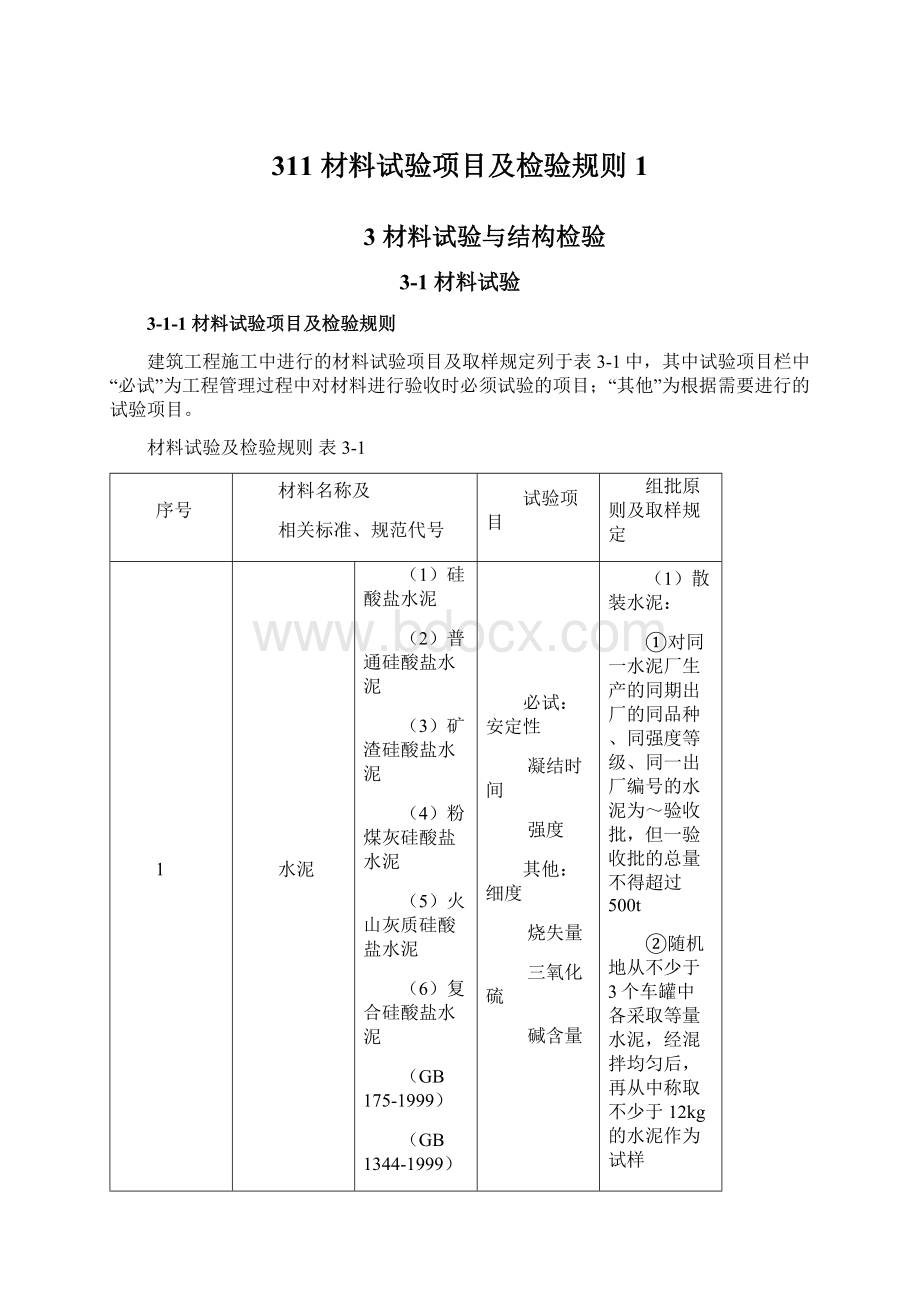 311 材料试验项目及检验规则1.docx_第1页