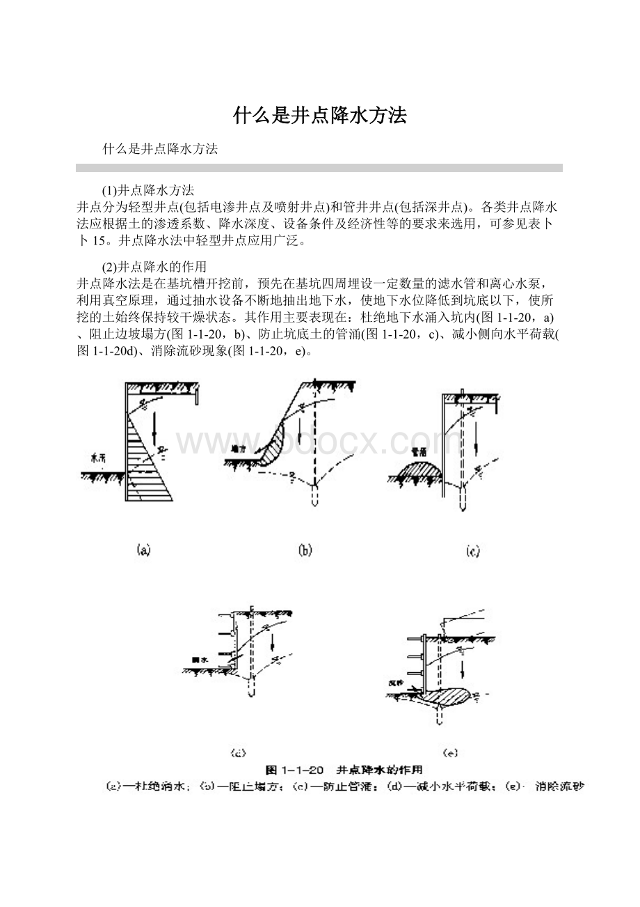 什么是井点降水方法.docx_第1页