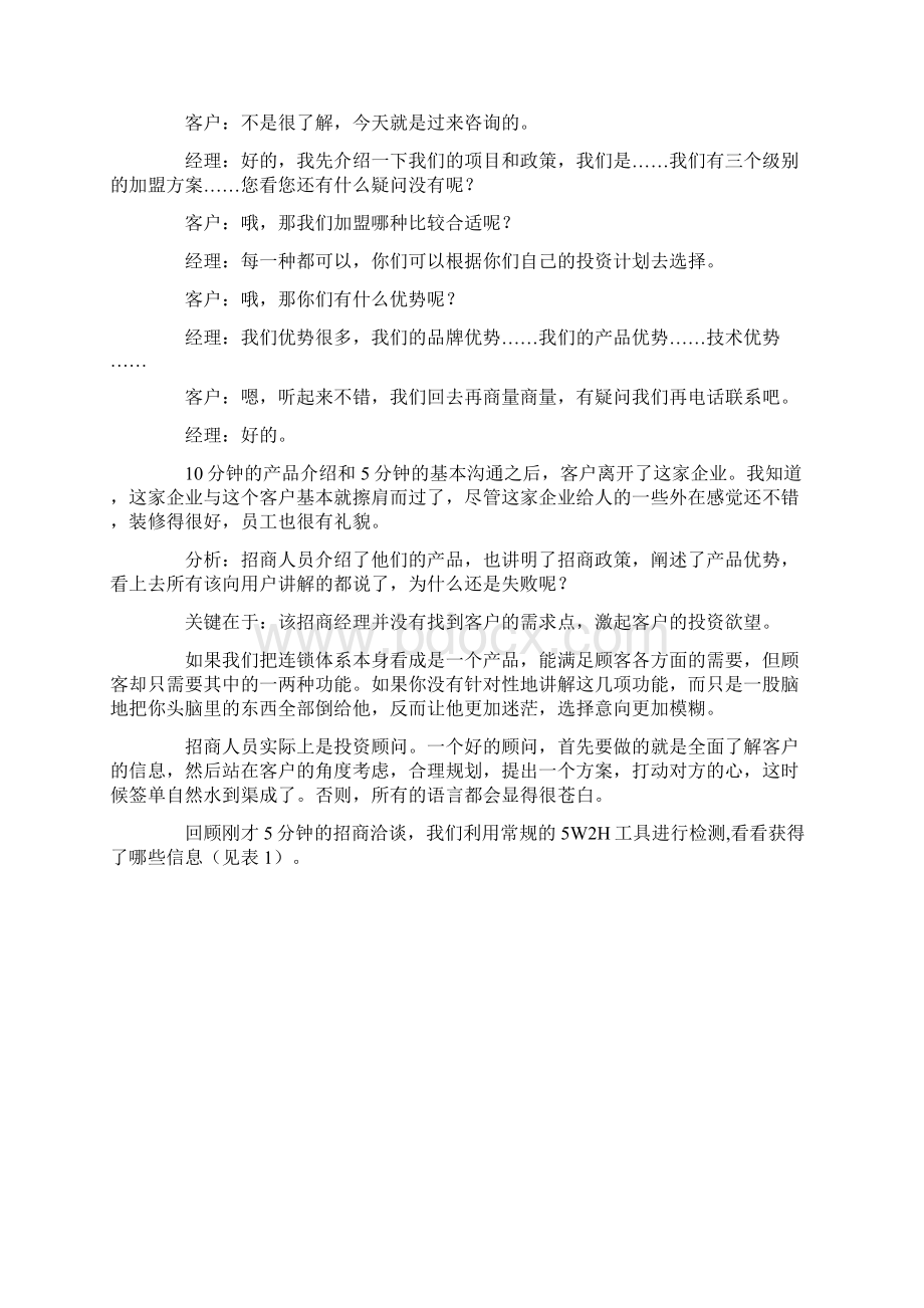 《招商谈判技巧系列之一问一答》摸底客户Word下载.docx_第2页