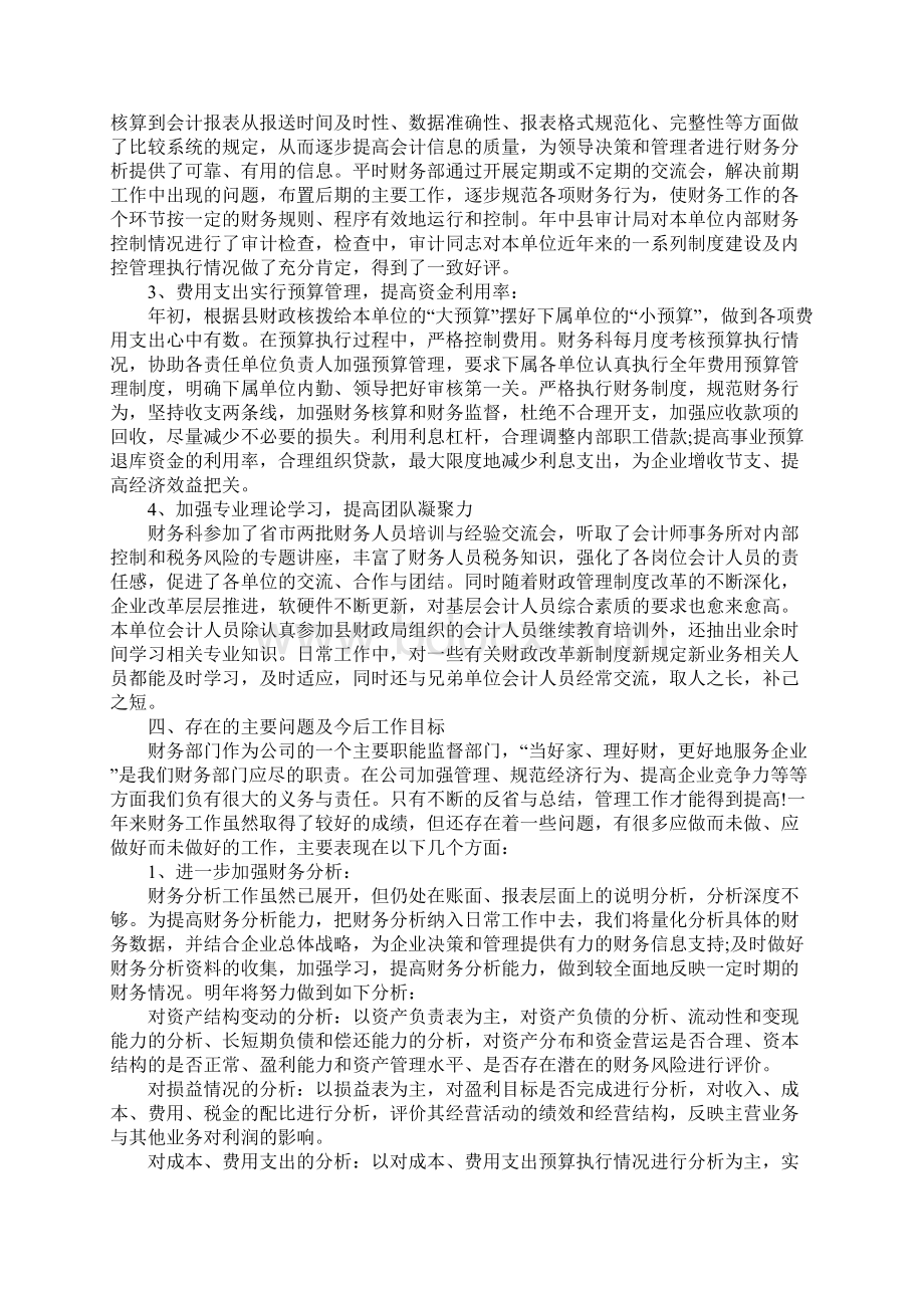 财务人员XX年度工作总结Word文件下载.docx_第2页