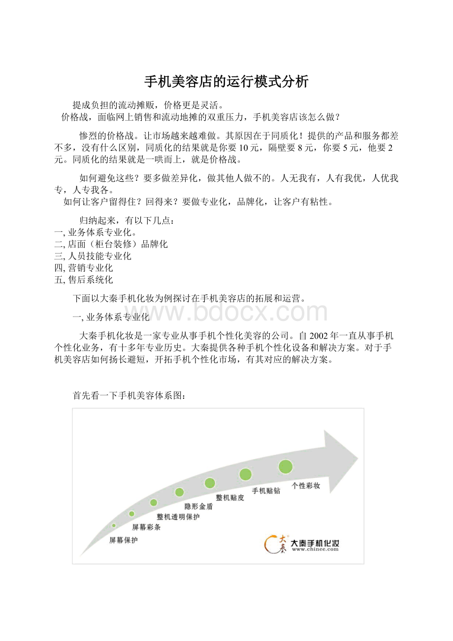 手机美容店的运行模式分析Word文档下载推荐.docx_第1页