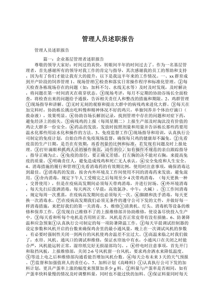 管理人员述职报告.docx_第1页