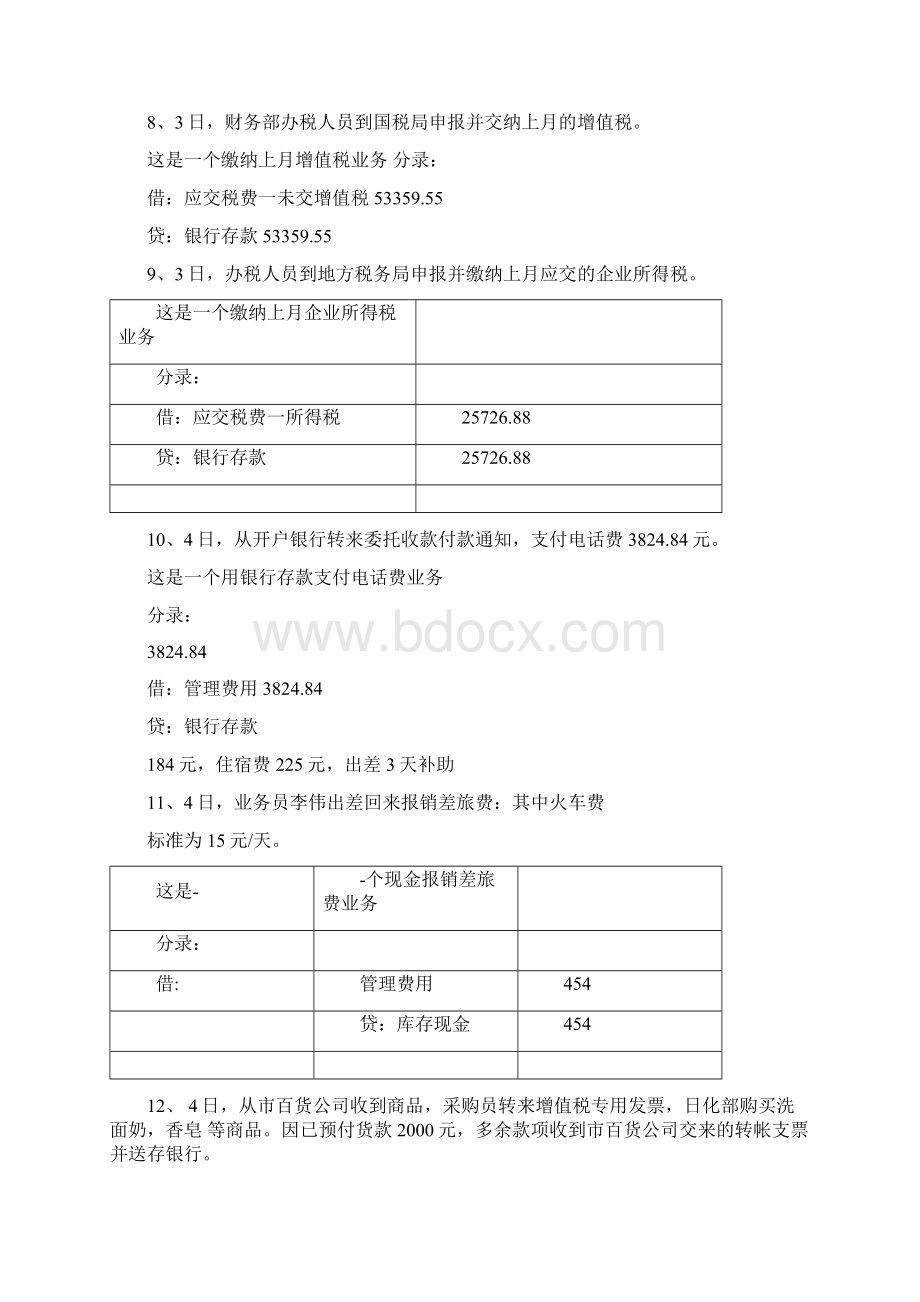 商品流通企业实训业务会计分录.docx_第3页