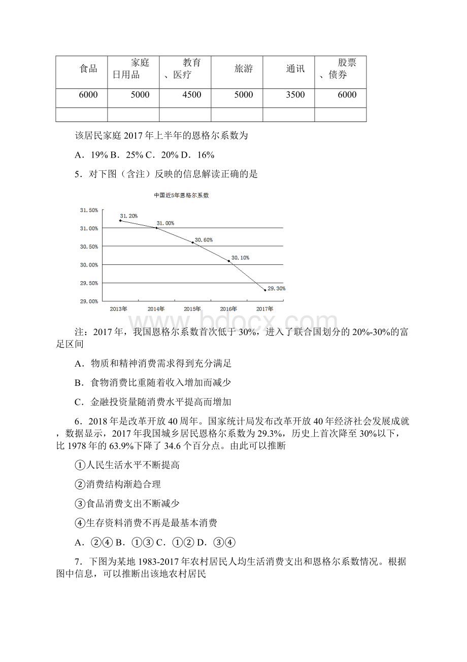 易错题精选最新时事政治恩格尔系数的难题汇编含答案解析.docx_第2页