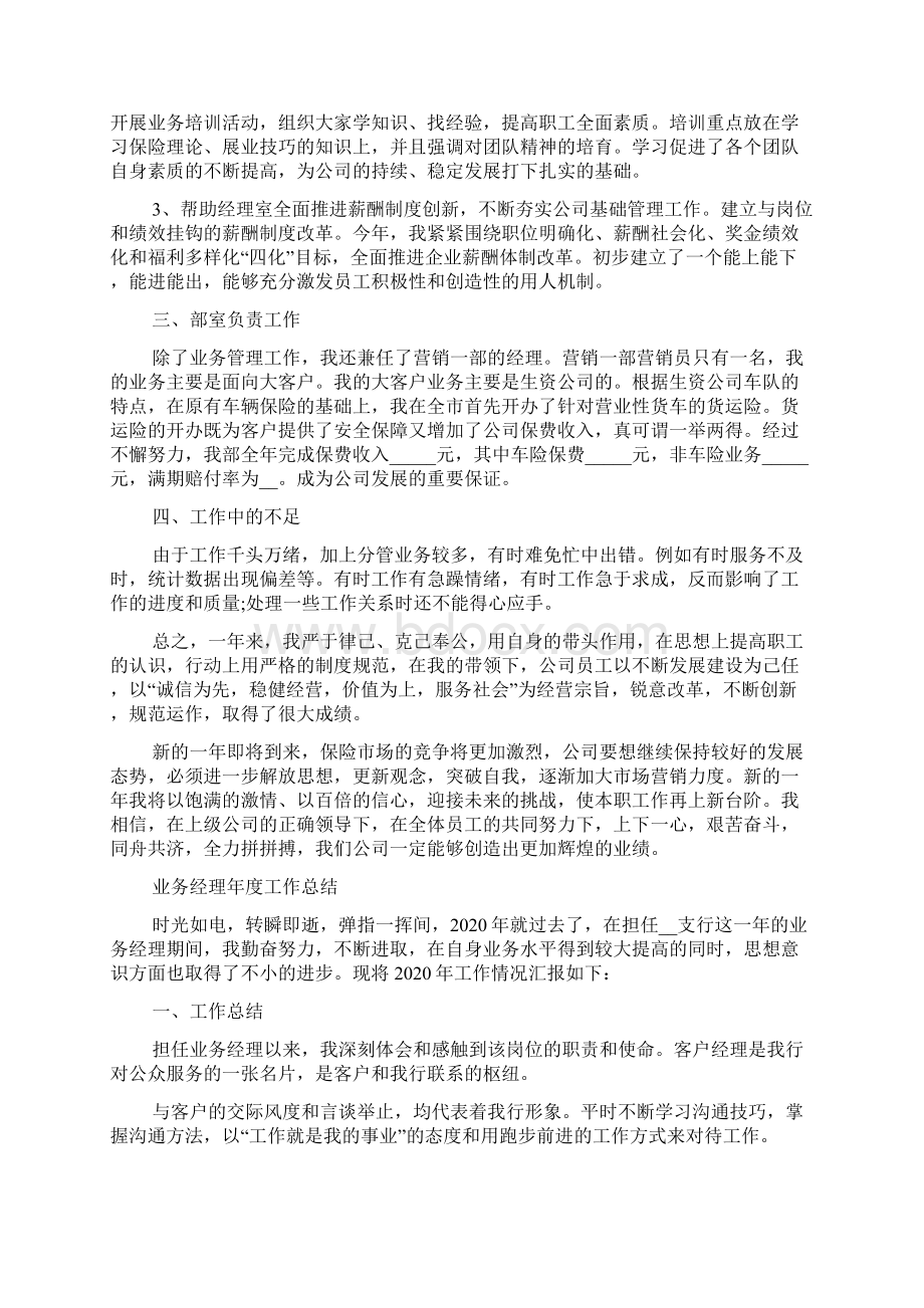 业务经理年度工作总结5篇.docx_第2页