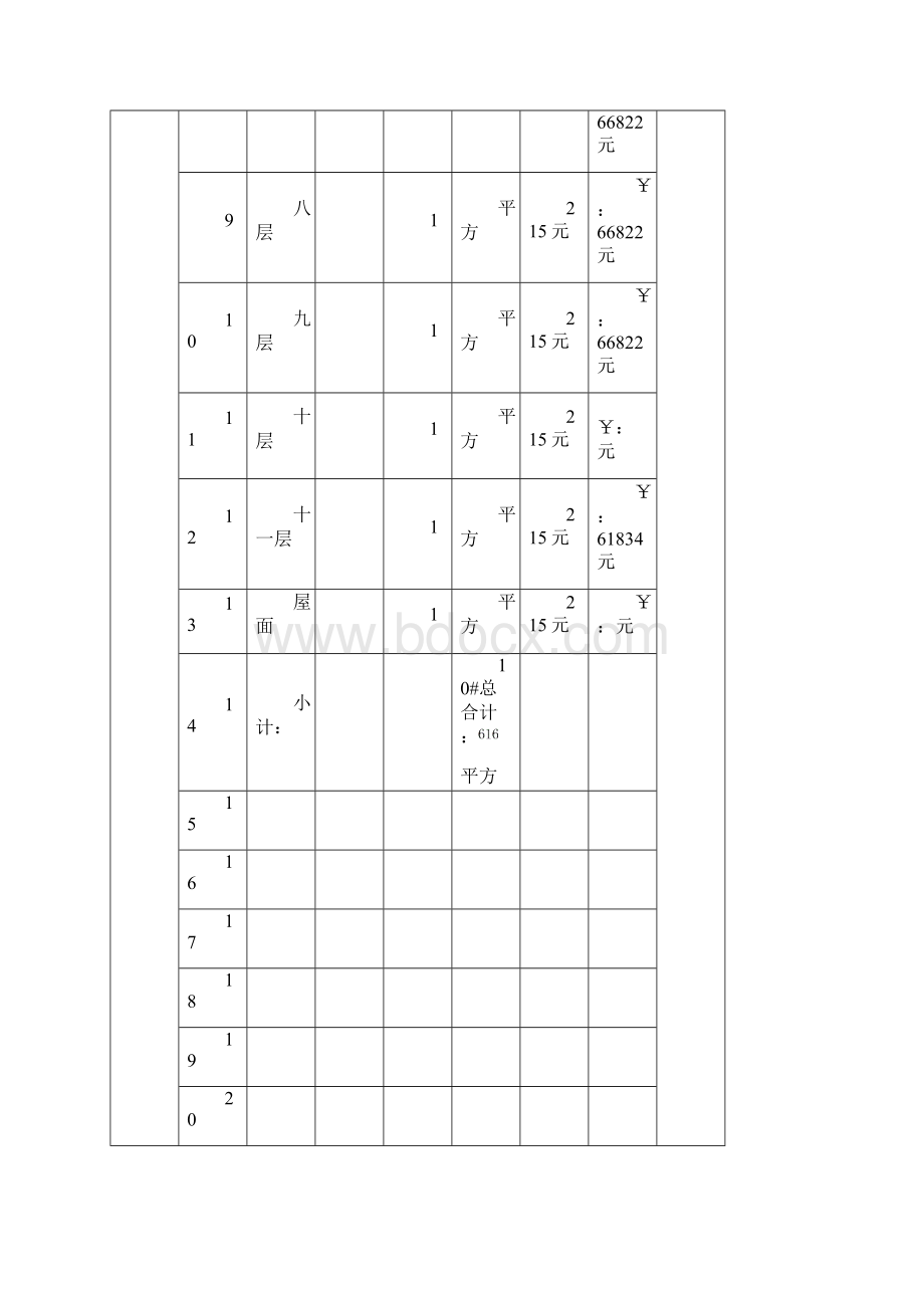 工程量结算单劳务班组Word文档下载推荐.docx_第2页