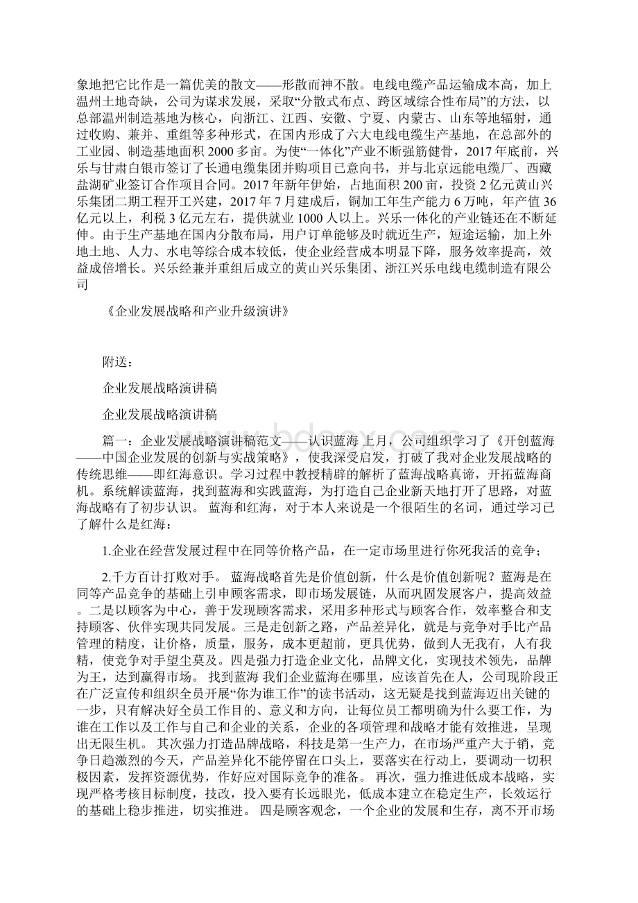 企业发展战略和产业升级演讲.docx_第2页