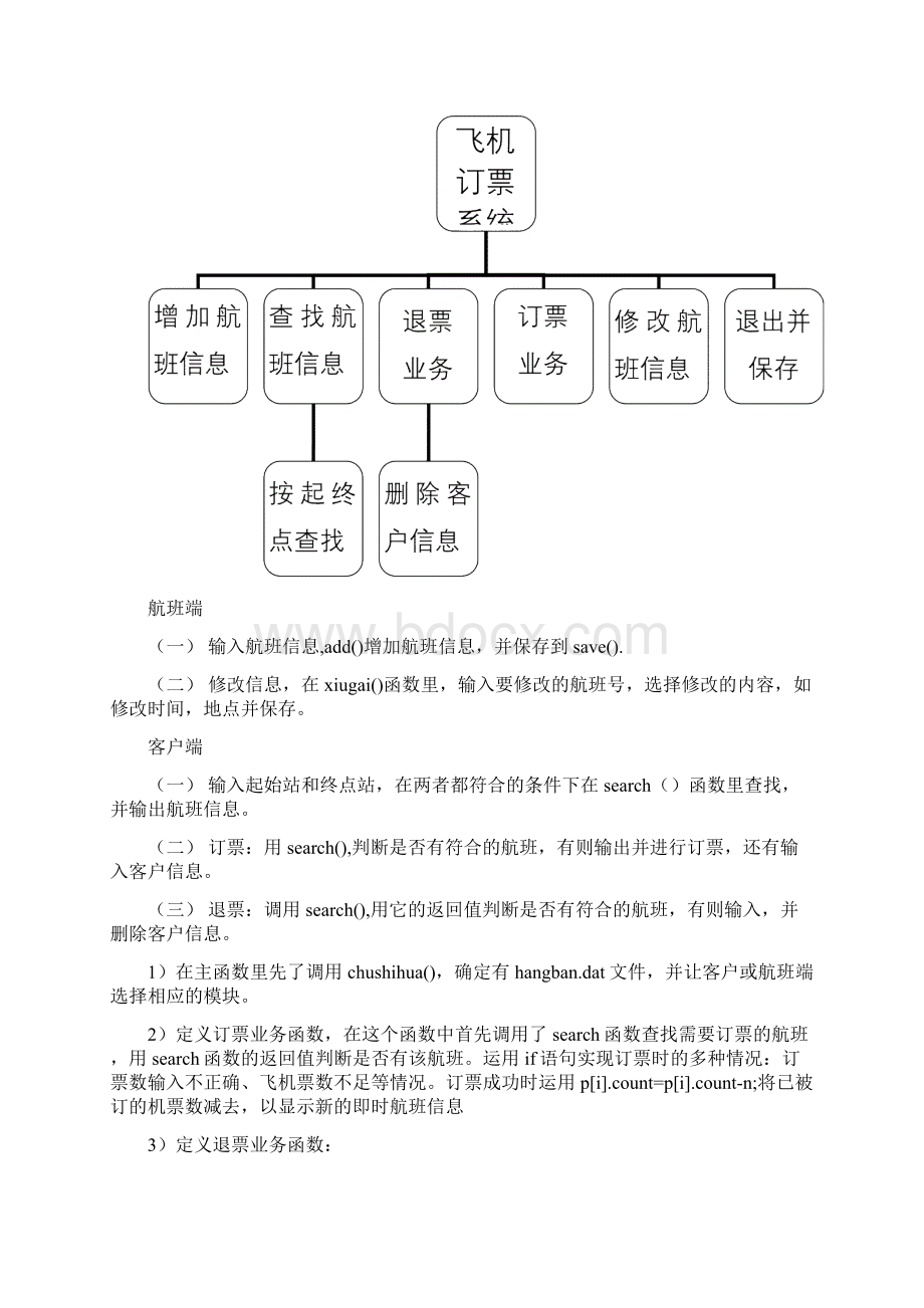 飞机订票系统实验报告Word文档格式.docx_第2页