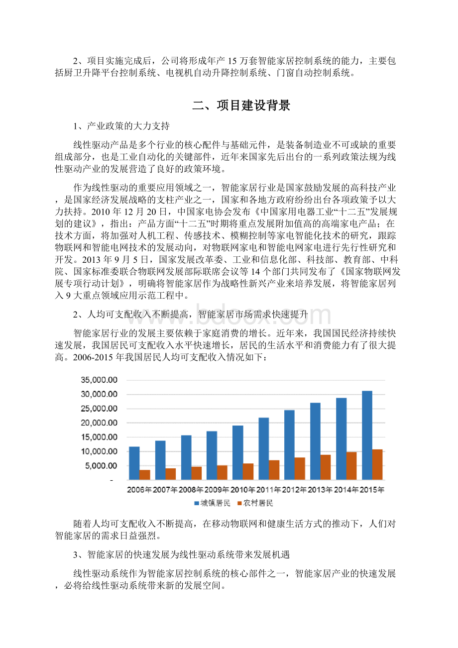 年产15万套智能家居控制系统生产线项目可行性研究报告Word文档格式.docx_第2页