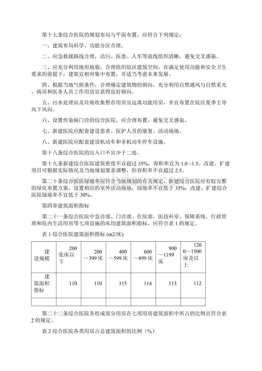 《综合医院建设标准》建标110版征求意见稿之欧阳歌谷创作.docx_第3页