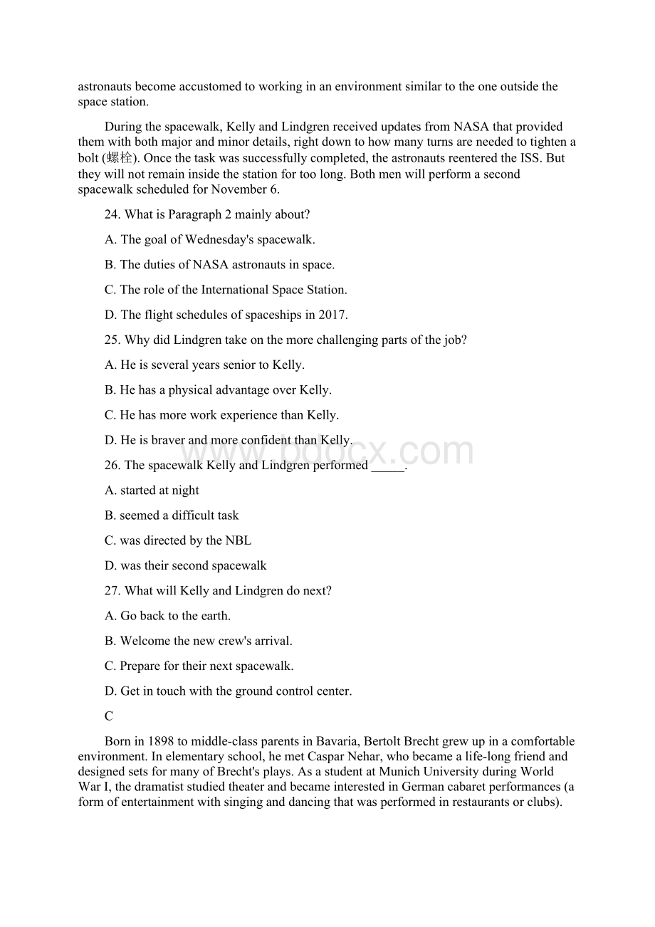 高二外研版选修八备课资料Module 5 试题 单元测试题 2 含答案Word文件下载.docx_第3页