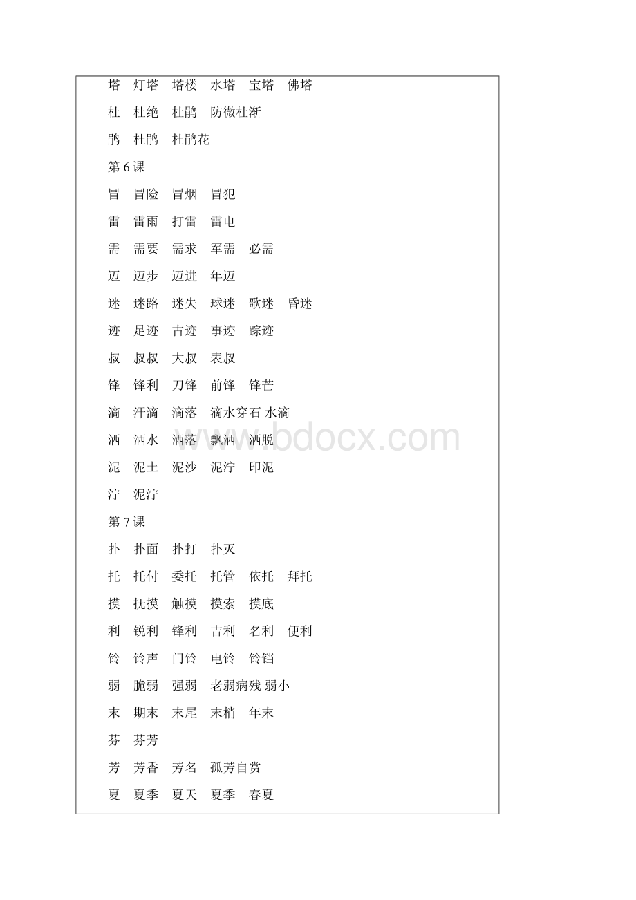 人教版二年级语文下册生字组词##.docx_第3页