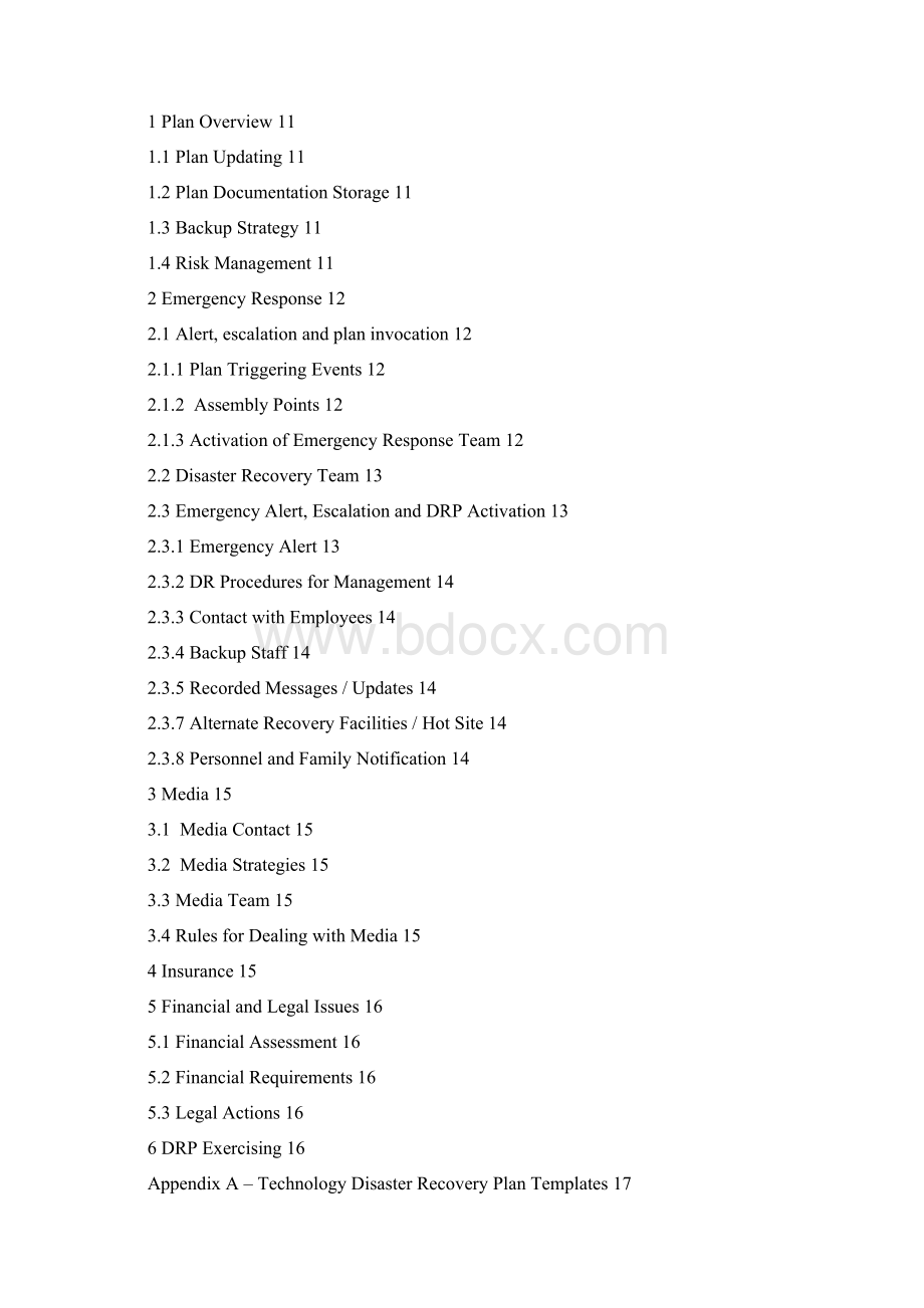 IT Disaster Recovery template by SearchDisasterRecoveryWord文档格式.docx_第2页