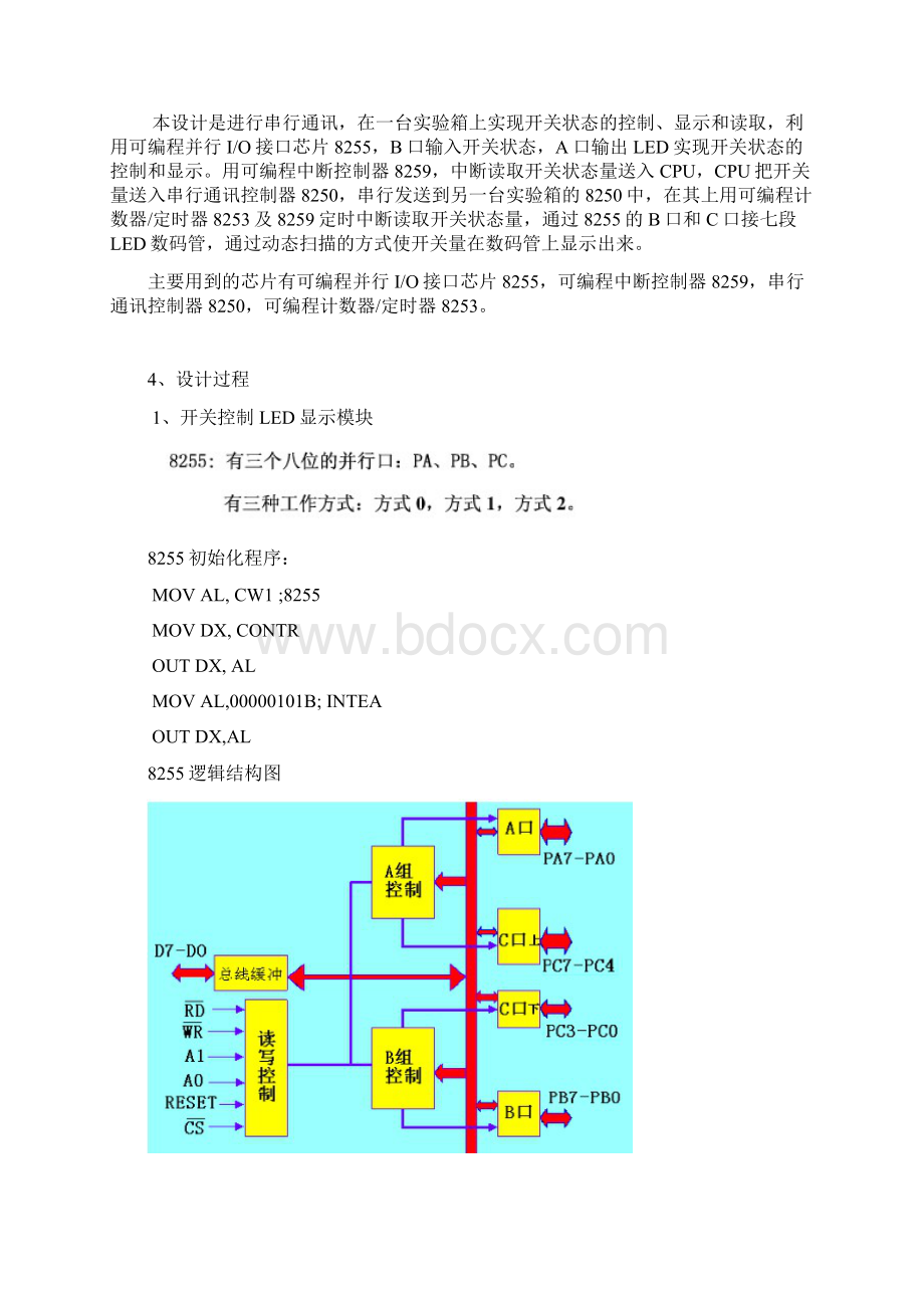 微机原理串行数据传送控制课程设计.docx_第2页