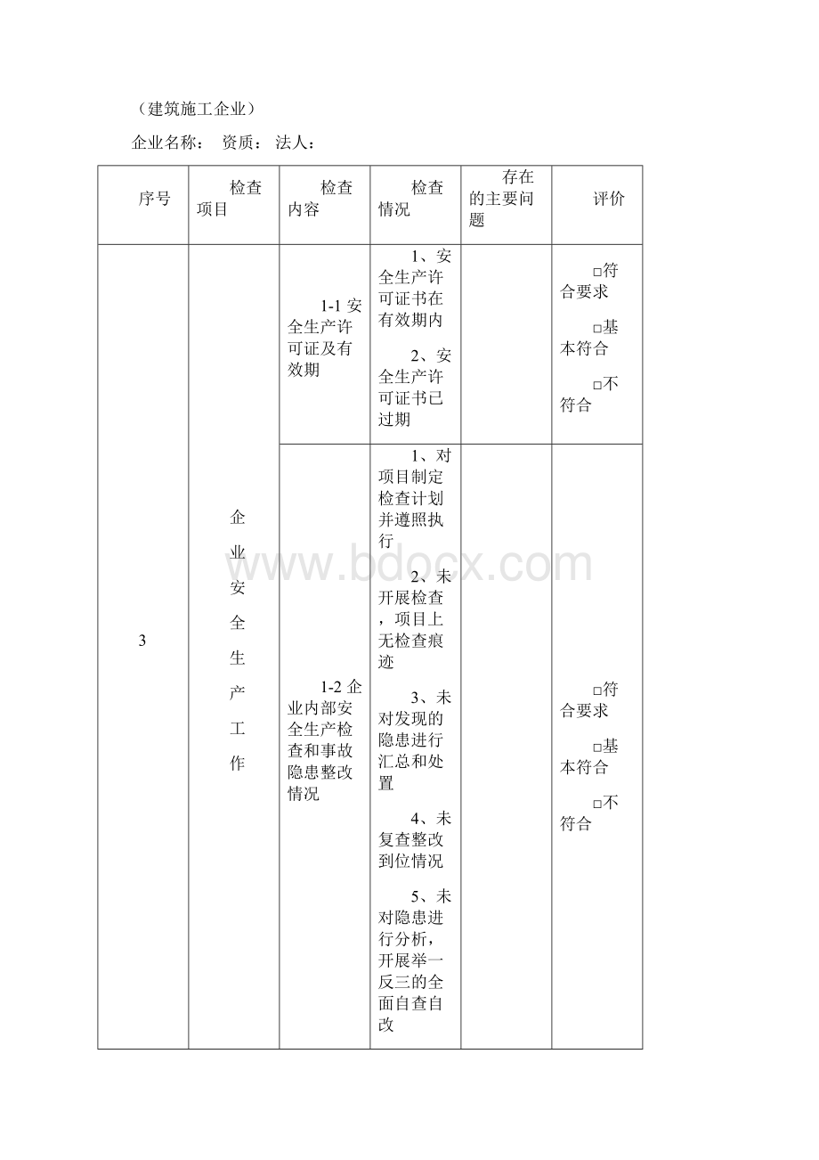 工程安全生产检查表.docx_第3页