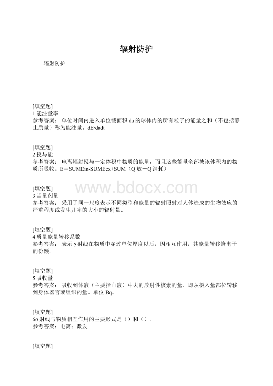 辐射防护Word格式.docx