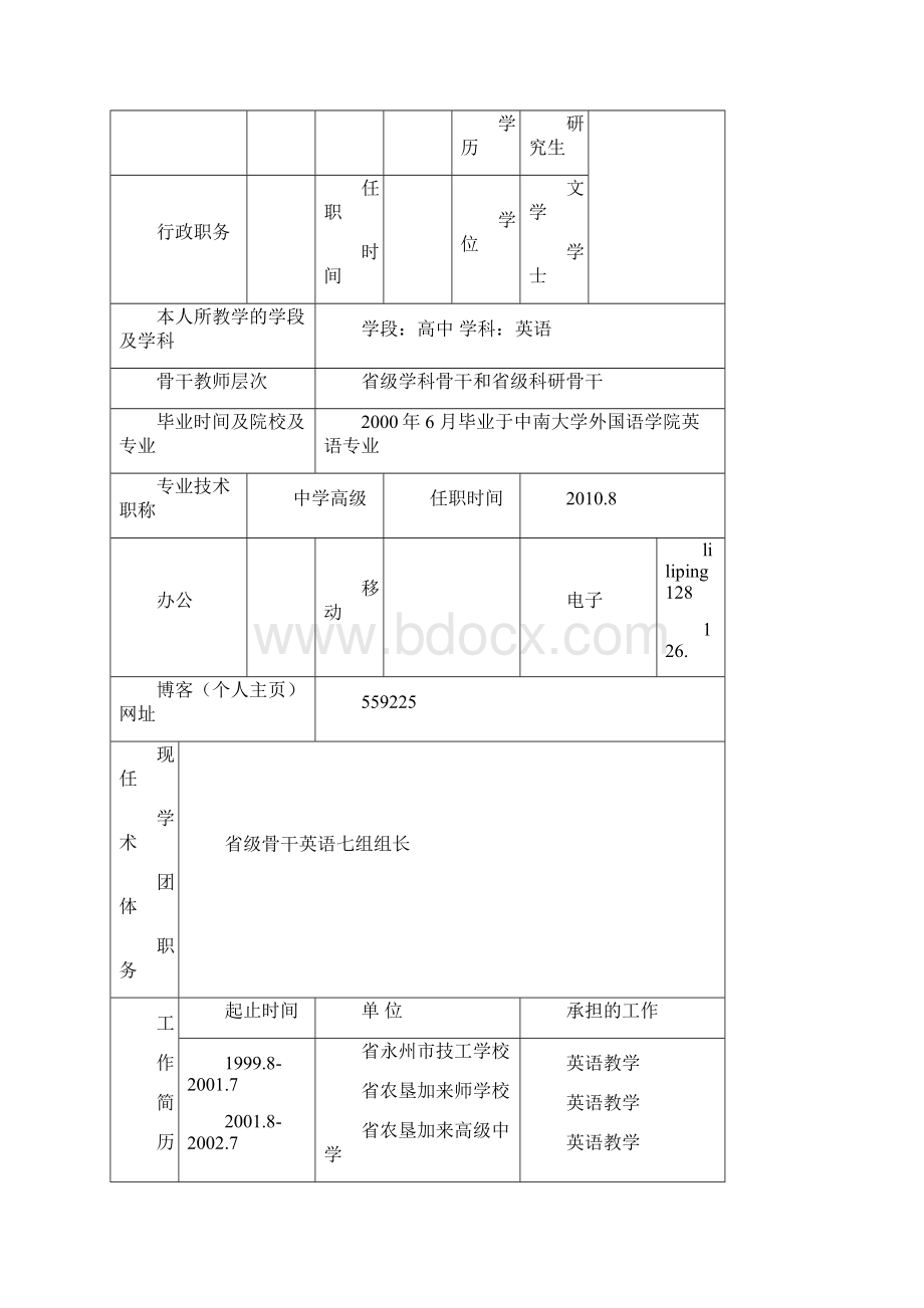 李俐萍卓越教师工作室主持人申请书.docx_第2页