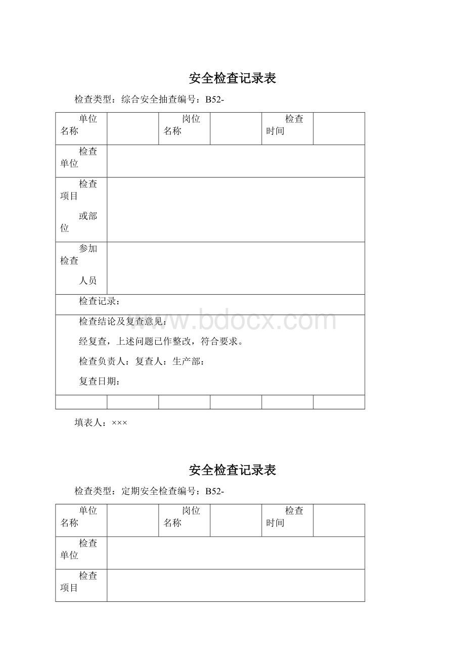 安全生产安全检查记录范例.docx_第2页