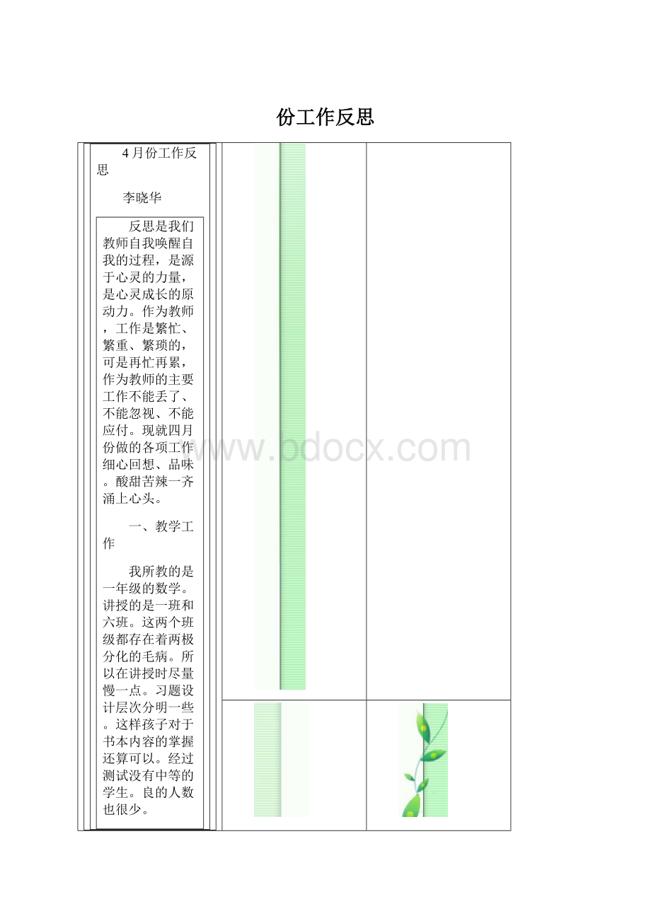 份工作反思Word文档格式.docx