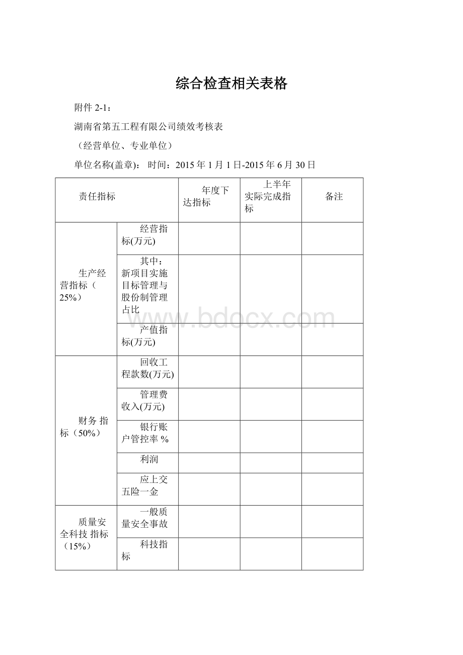 综合检查相关表格.docx_第1页