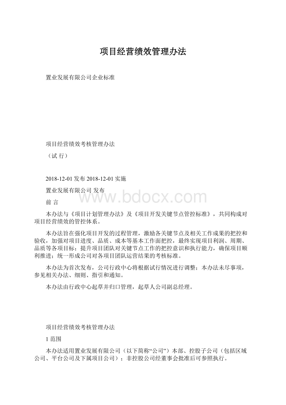 项目经营绩效管理办法.docx