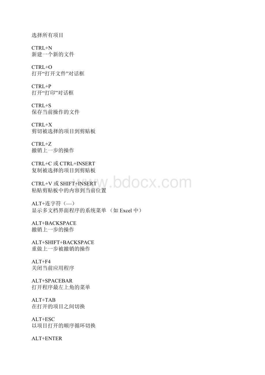 XP快捷键大全Word文档下载推荐.docx_第2页