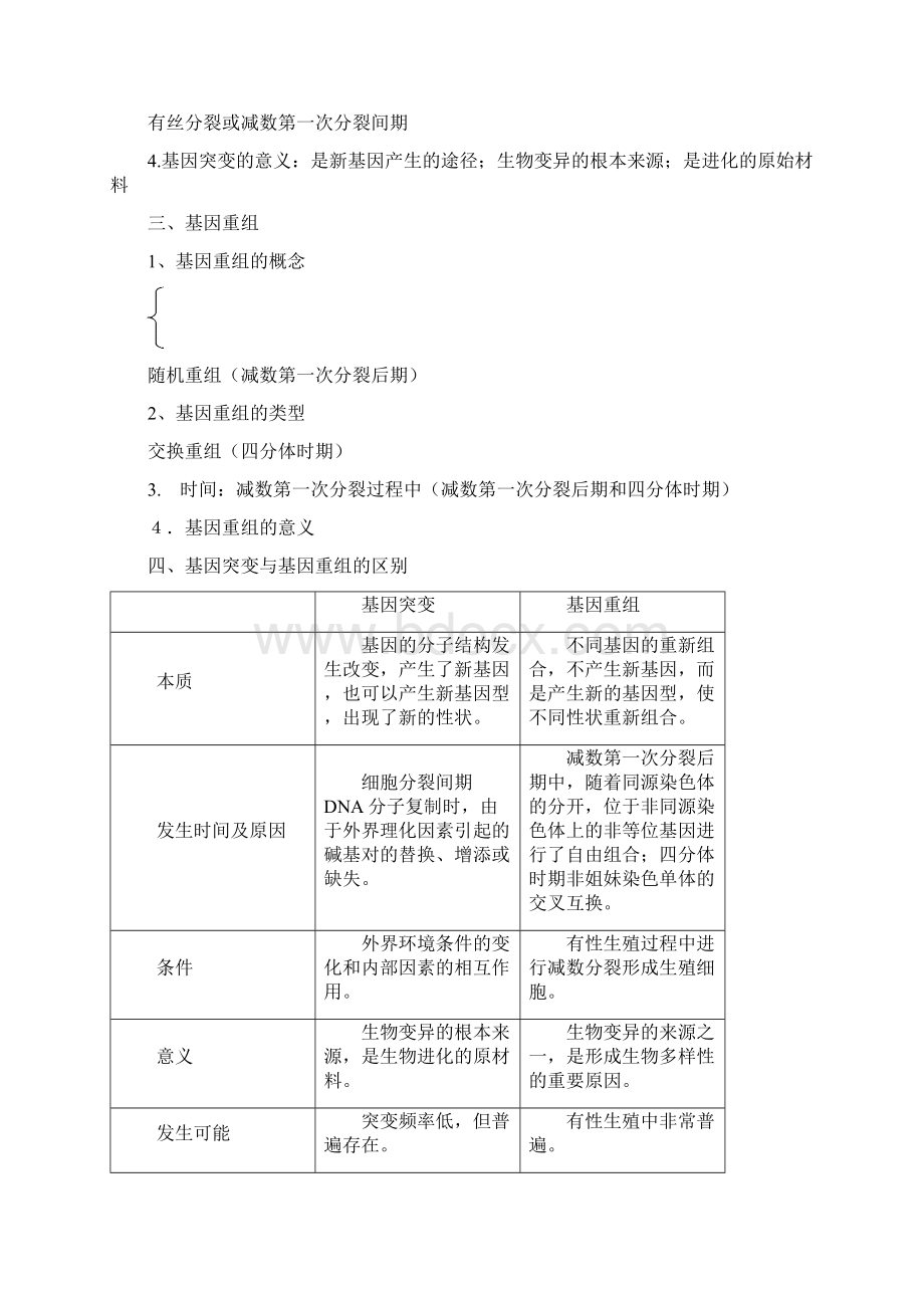 高中生物必修二第五章 基因突变及其他变异知识点+习题讲义Word文件下载.docx_第2页