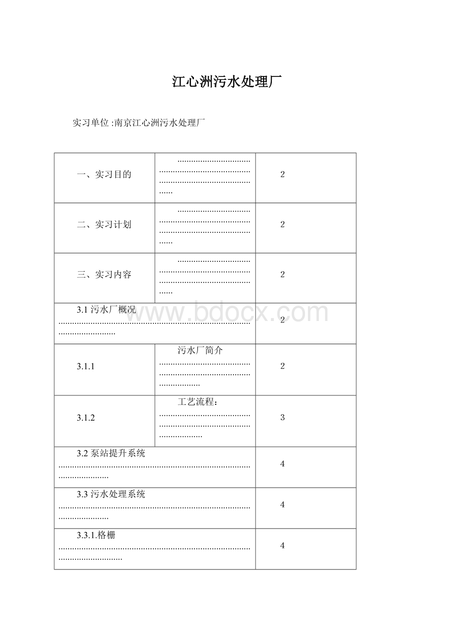 江心洲污水处理厂Word格式.docx