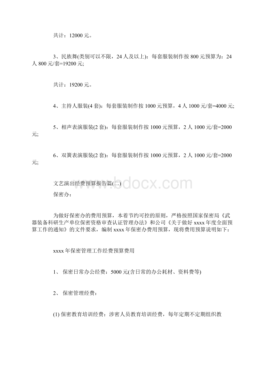 文艺演出经费预算报告.docx_第2页