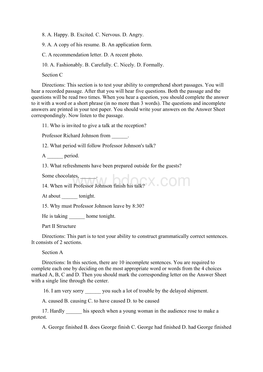 大学英语三级A级考试真题加详细解析Word文档格式.docx_第2页