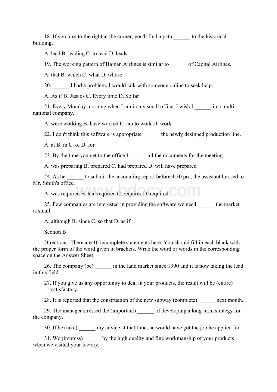 大学英语三级A级考试真题加详细解析Word文档格式.docx_第3页