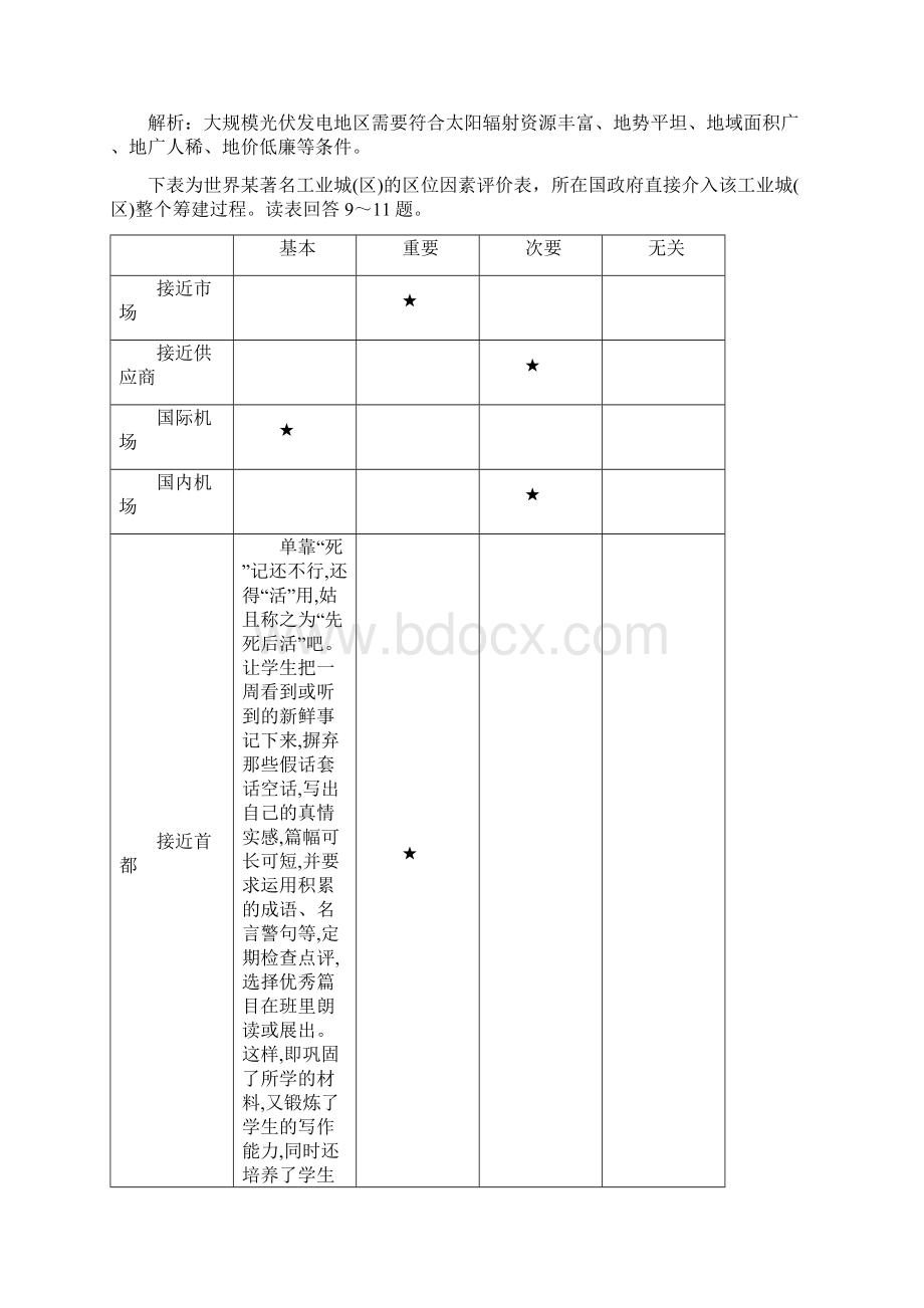 地理高考一轮复习工业地域的形成和发展同步检测题.docx_第3页