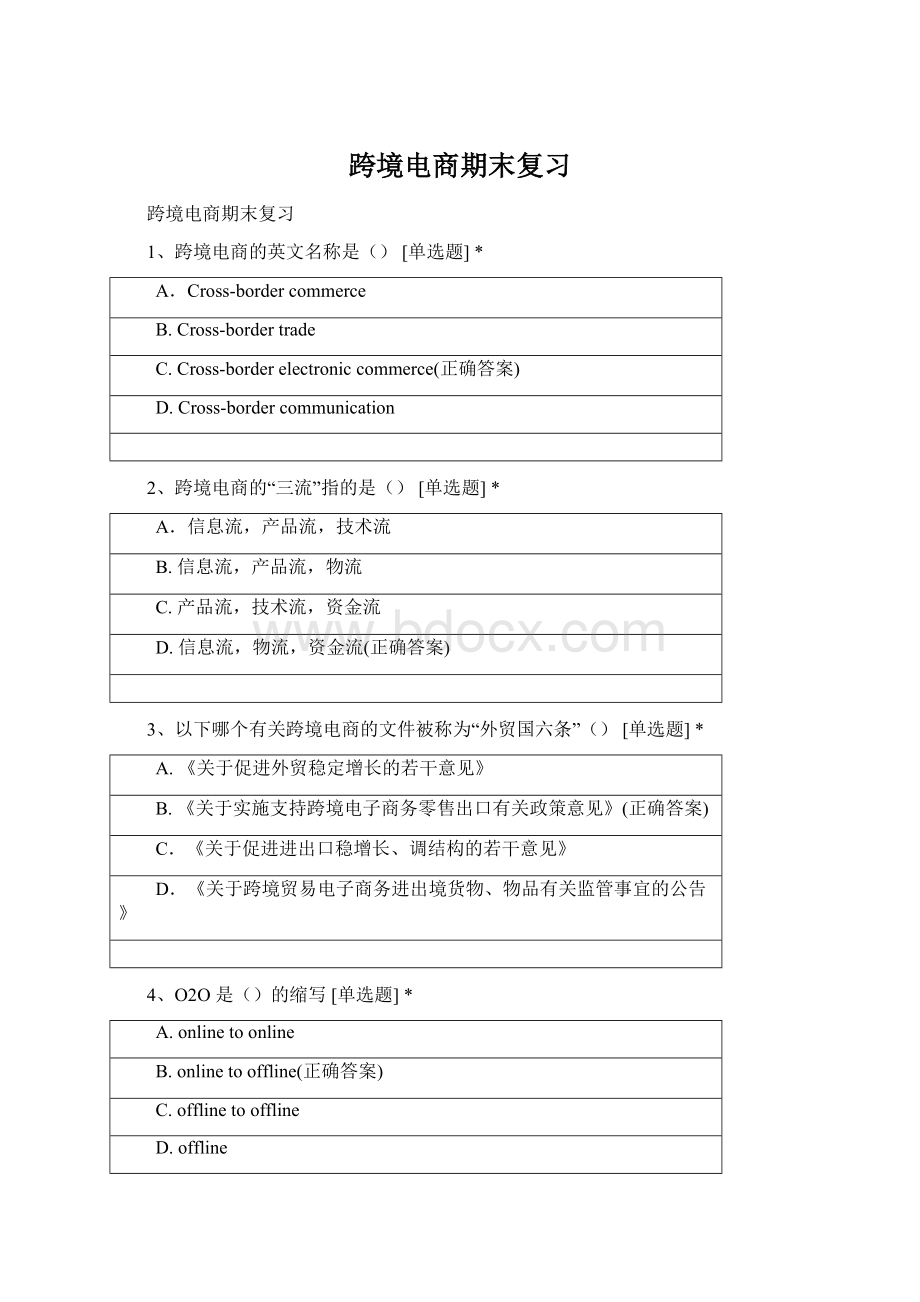 跨境电商期末复习.docx_第1页