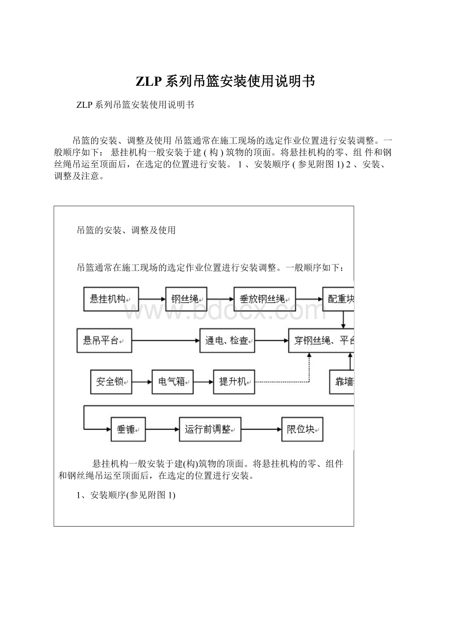 ZLP系列吊篮安装使用说明书.docx