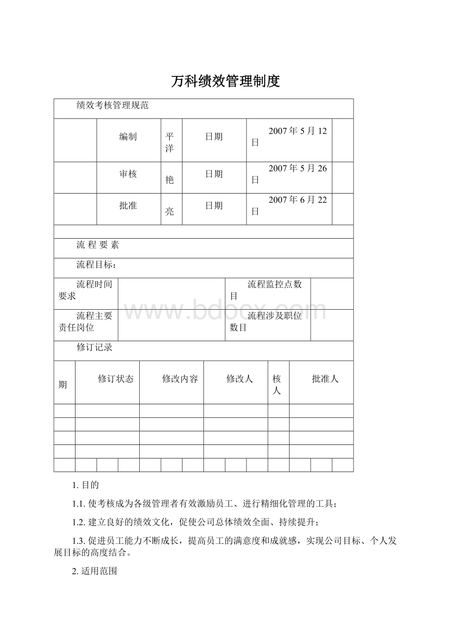 万科绩效管理制度.docx