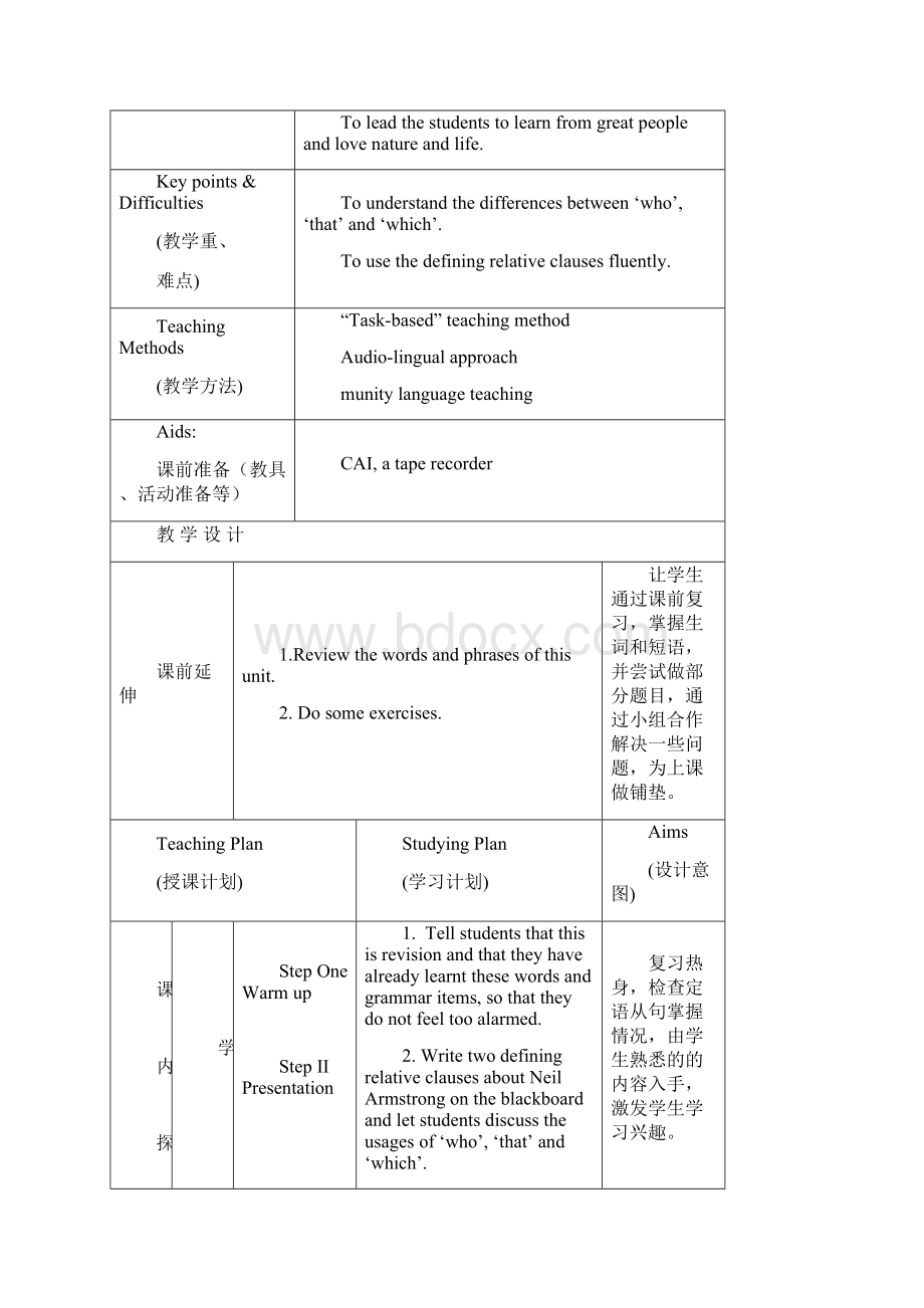 九年级英语下册 Unit4Great people 课案 牛津版Word文档格式.docx_第2页