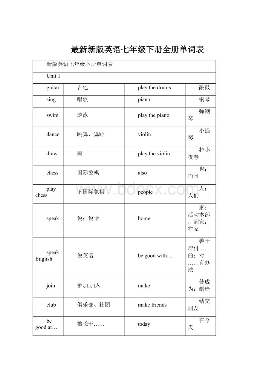 最新新版英语七年级下册全册单词表.docx_第1页